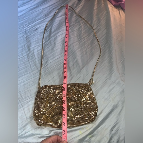 Whiting and Davis gold mesh crossbody - Picture 9 of 12
